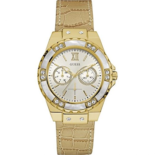 Guess Watches : W0775L2 Mother Of Pearl Dial Calfskin Band Women Watch