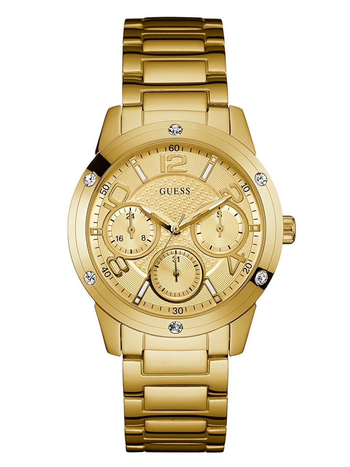 Guess Watches : W0778L2 Gold Dial Stainless Steel Women Watch