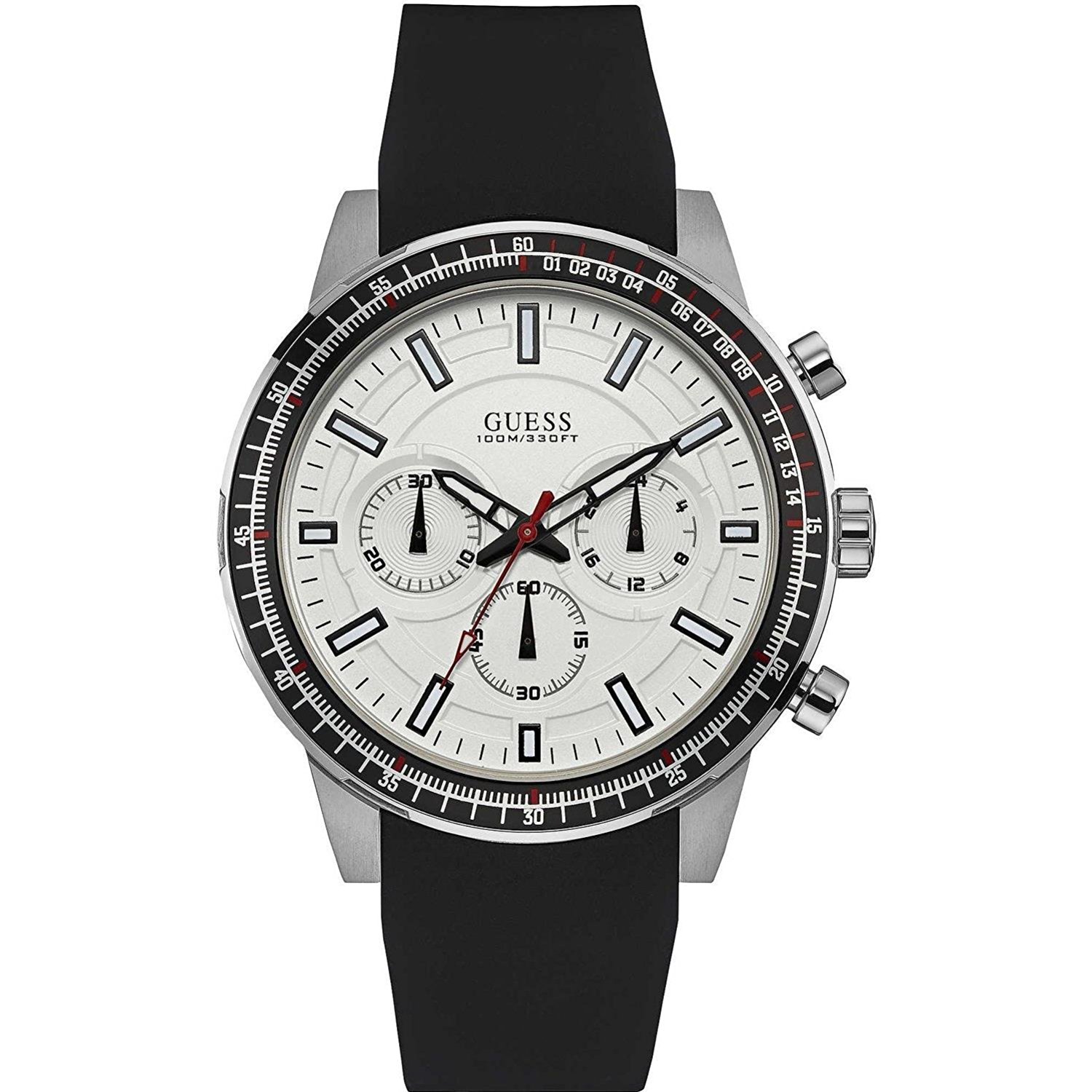 Guess Watches : W0802G1 White Dial Calendar Men Watch
