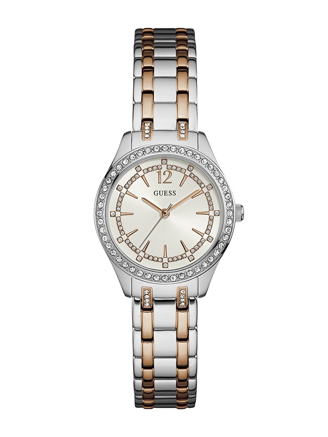 Guess Watches : W0830L1 White Dial Stainless Steel Women Watch