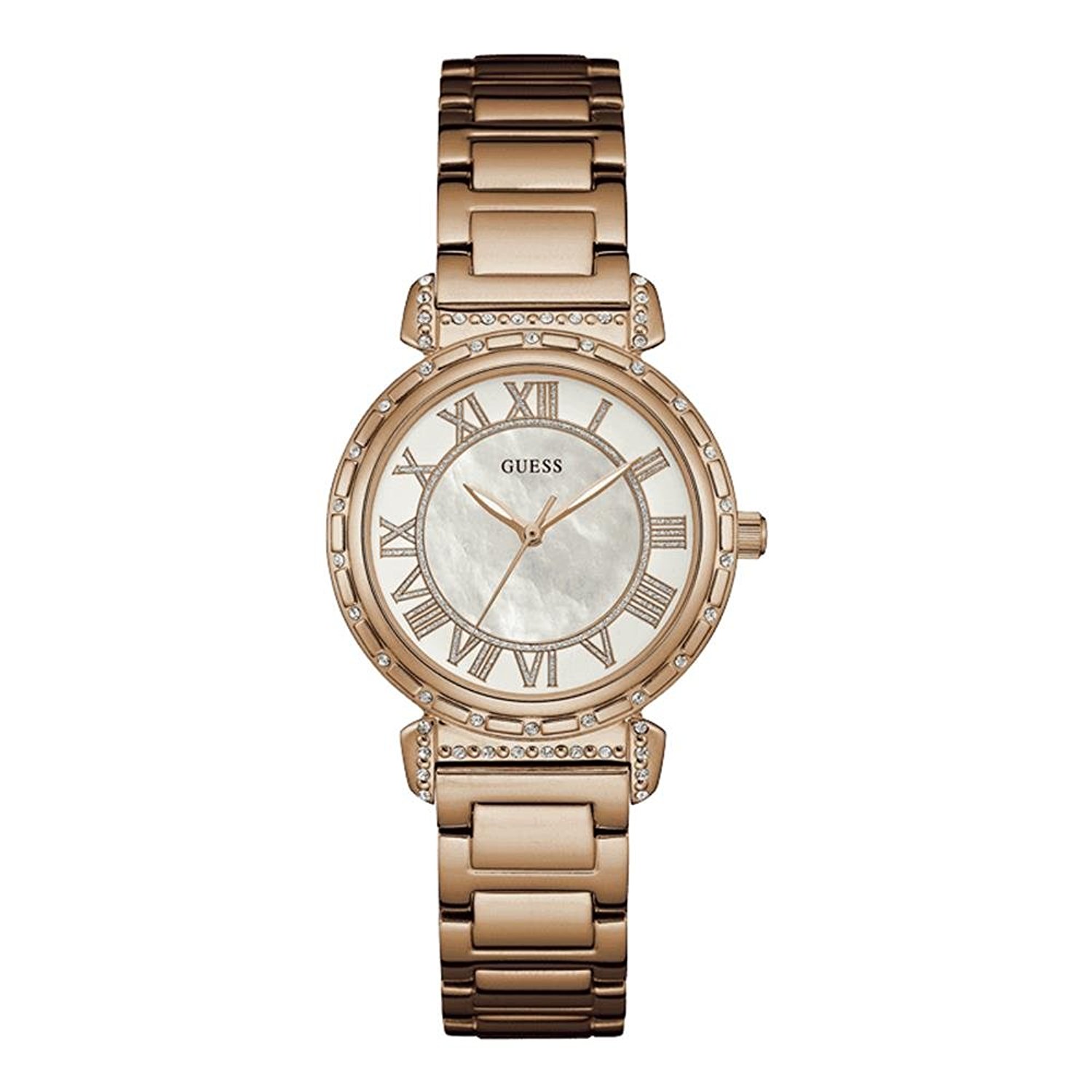 Guess Watches : W0831L2 Mother Of Pearl Dial Stainless Steel Women Watch
