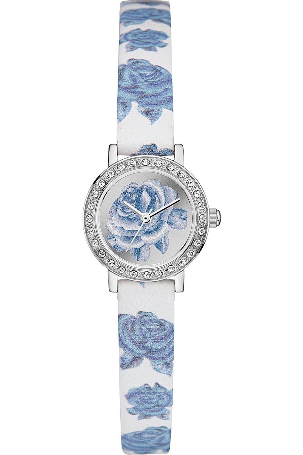 Guess Watches : W0886L2 Blue & Silver Dial Leather Band Men Watch