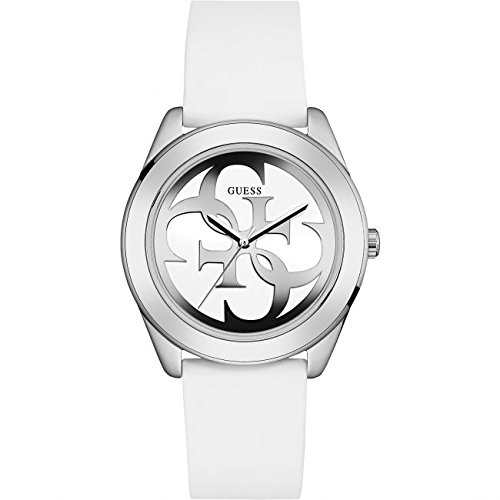 Guess Watches : W0911L1 White Dial Rubber Band Women Watch