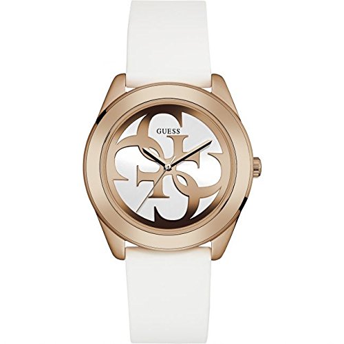 Guess Watches : W0911L5 White Dial Rubber Band Women Watch