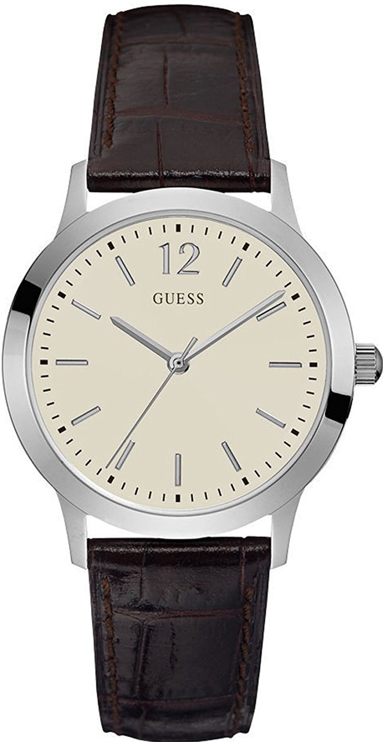 Guess Watches : W0922G2 White Dial Calfskin Band Women Watch