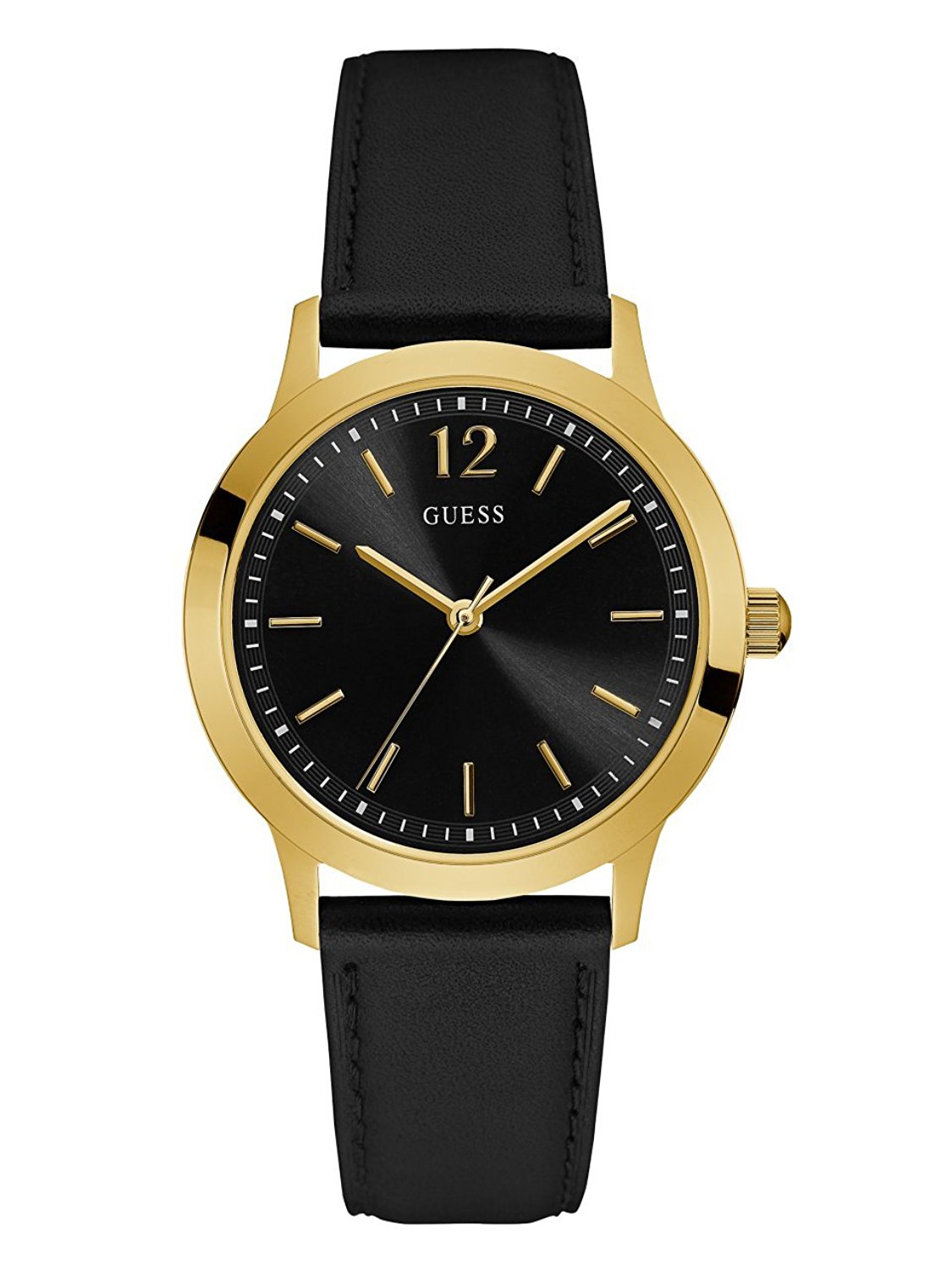 Guess Watches : W0922G4 Black Dial Calfskin Band Women Watch