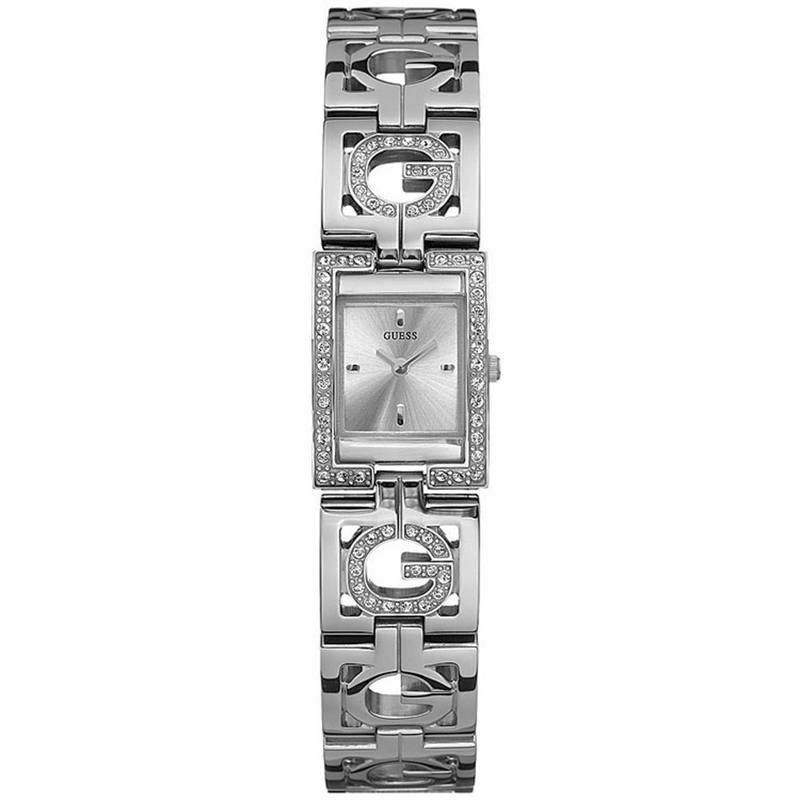 Guess Watches : W10225L1 Quartz Stainless Silver Dial Stainless Steel Case With Bracelet Women Watch