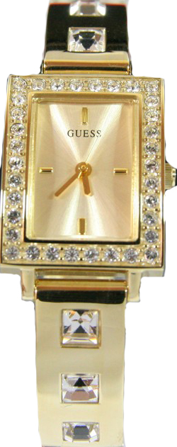 Guess Watches : W10529L1 Gold Plated Stainless Steel case with Crystals Champagne Dial Series Women Watch
