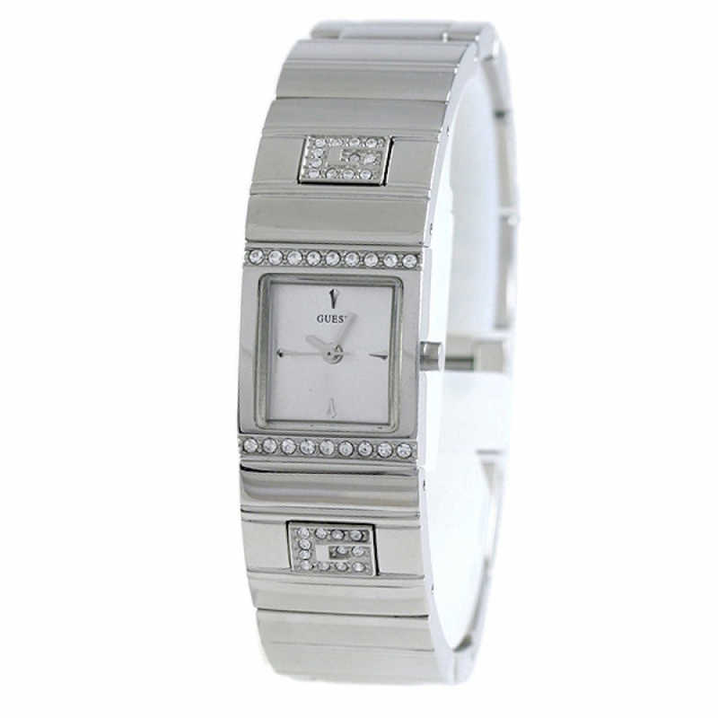 Guess Watches : W10618L1 Quartz Silver Dial Stainless Steel Case With Stainless Steel Bracelet Women Watch