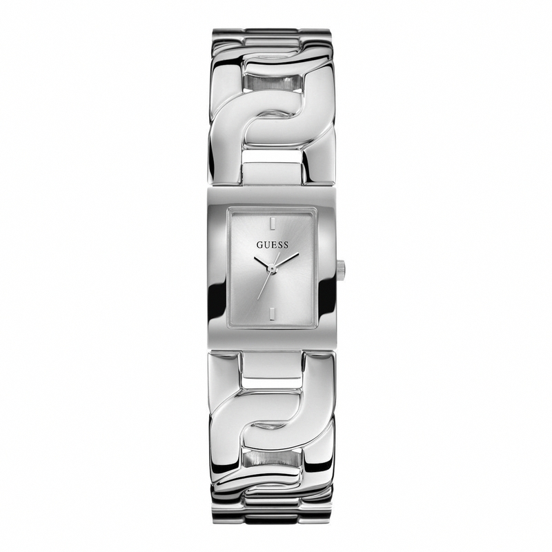 Guess Watches : W11157L1 Quartz Silver Dial Stainless Steel Case With Stainless Steel Bracelet Women Watch