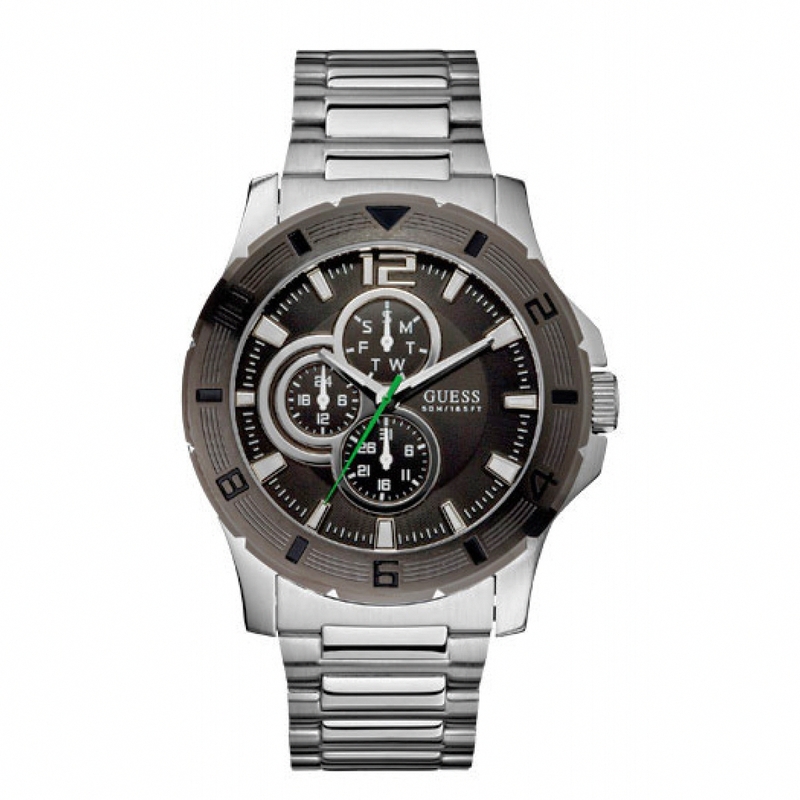Guess Watches : W11617G1 Quartz Black Dial Stainless Steel Men Watch