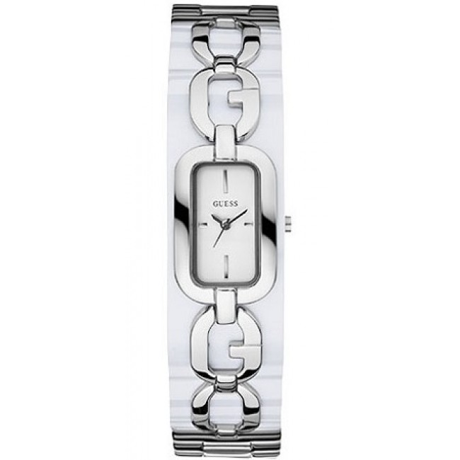Guess Watches : W12119L1 Quartz Silver Dial Stainless Steel Case With Stainless Steel Bracelet Women Watch