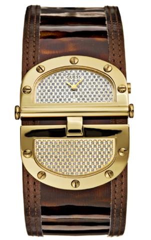 Fake AAA Guess Watches : W12505L2 Quartz Crystal Dial Brown Leather Women Watch Watch