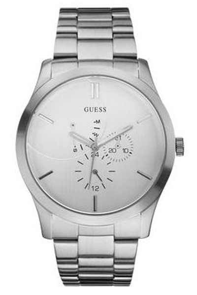 Guess Watches : W14055G1 Quartz Silver Dial Stgainless Steel Case And Bracelet Men Watch