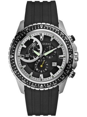 Guess Watches : W16545G1 Quartz Chronograph Black Rubber Men Watch