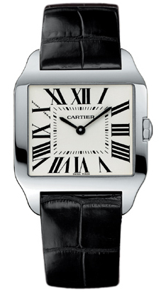 Cartier Watches : W2009451 Quartz 18kt White Gold Silver Dial Alligator/crocodile Leather Black Band Women Watch