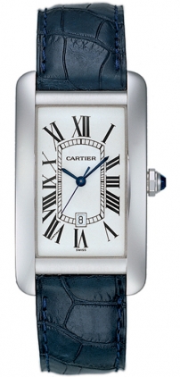 Cartier Watches : W2603256 Automatic 18kt White Gold Silver Dial Crocodile Leather Black Band Men Watch