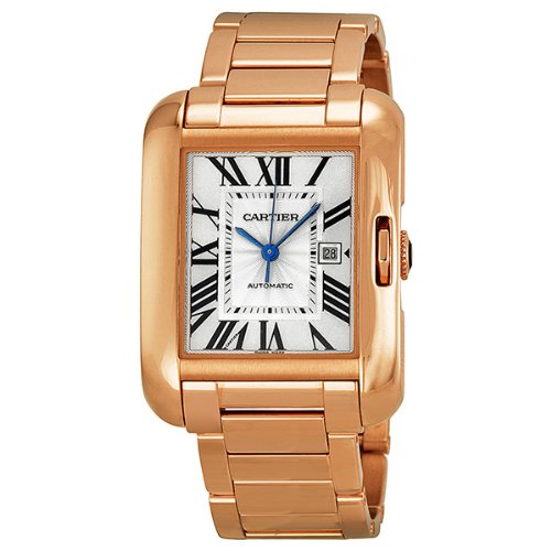 Cartier Watches : W5310003 Silver Flinque Dial Fixed 18kt Rose Gold Band Women Watch
