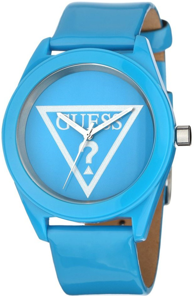 Guess Watches : W65014L4 Quartz Analog Blue Dial Leather Strap Women Watch