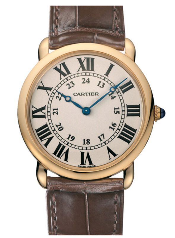 Cartier Watches : W6800251 Automatic 18kt Rose Gold Silver Dial Crocodile Brown Leather Band Men Watch