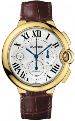 Cartier Watches : W6920007 Automatic 18kt Yellow Gold Silver Dial Crocodile Brown Leather Band Men Watch