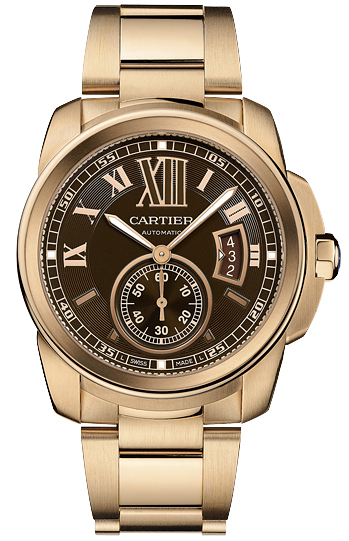 Cartier Watches : W7100040 Automatic 27 Jewels, Calibre 1904-PS MC with Approx. 48Hr Power Reserve 18kt Rose Gold - Polished Brown With Gold Roman Numerals And 60 Min. Scale On Outer Ring, Date At 3 And Large Seconds Sub- At 6 Dial 18kt Rose Gold - Polish