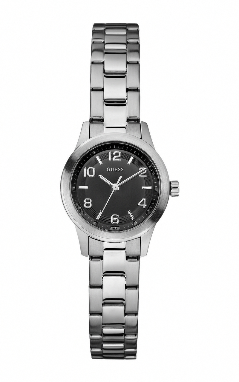 Guess Watches : W75045L2 Quartz Black Dial Stainless Steel Case And Bracelet Women Watch