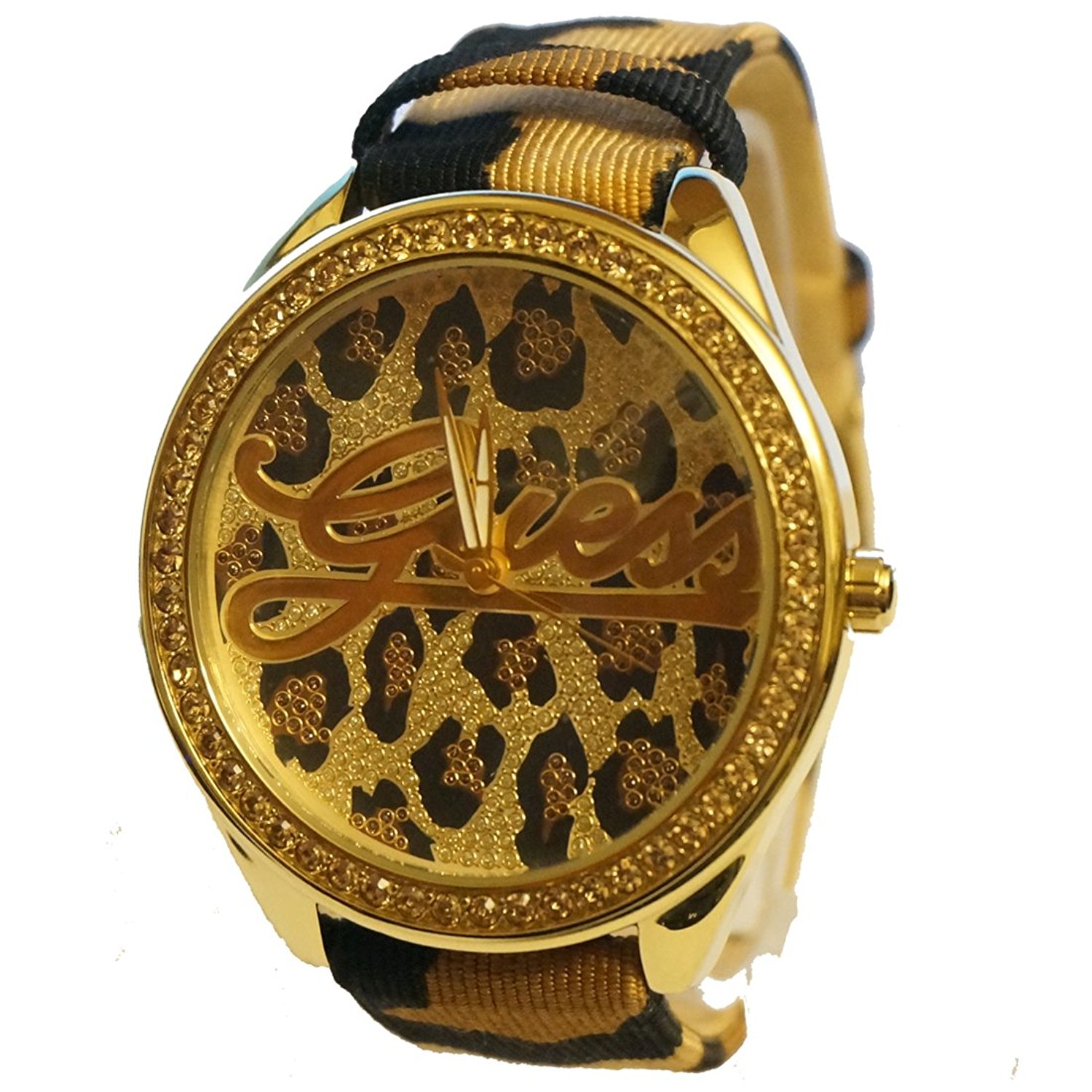 Guess Watches : W85038L7 Gold Dial Gold Band Women Watch
