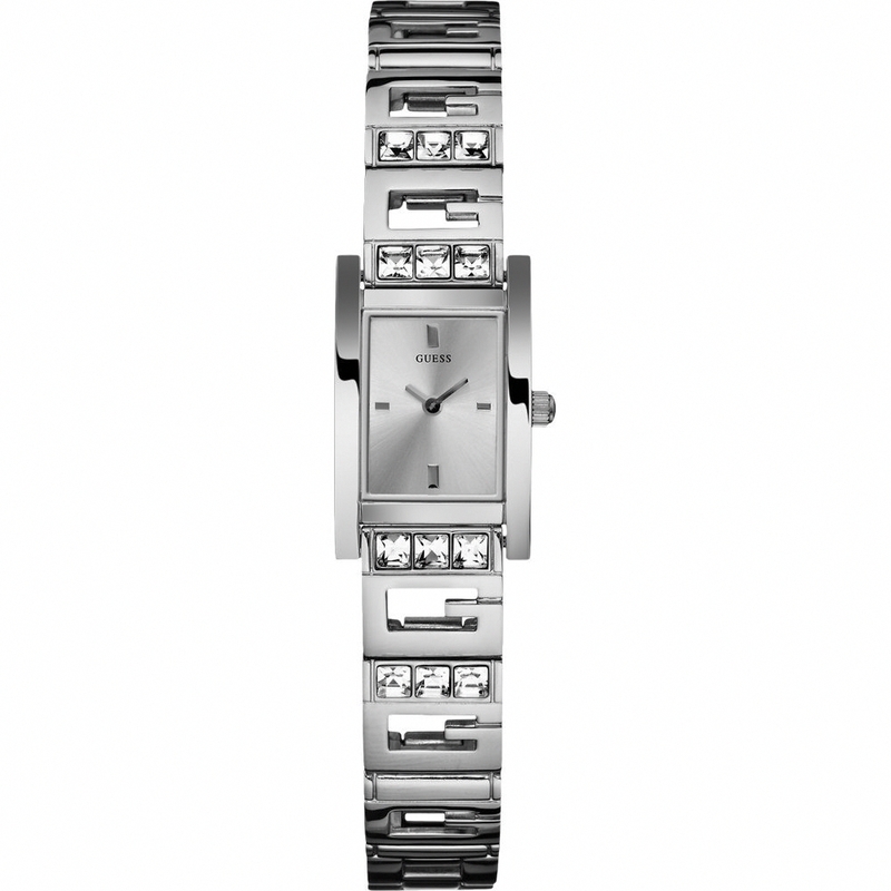 Guess Watches : W85119L1 Quartz Silver Dial Stainless Steel Women Watch
