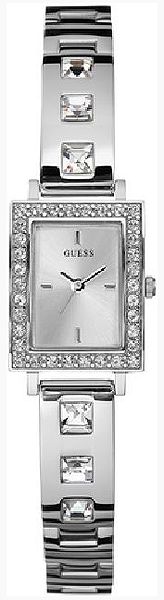 Guess Watches : W95030L1 Quartz Analog Crytsal Bezel Stainless Steel Women Watch