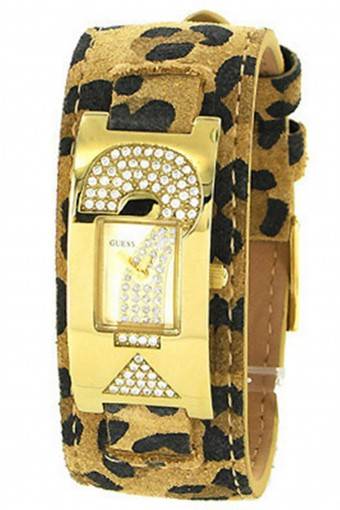Guess Watches : W95132L1 Quartz Analog Leopard Print Leather Women Watch