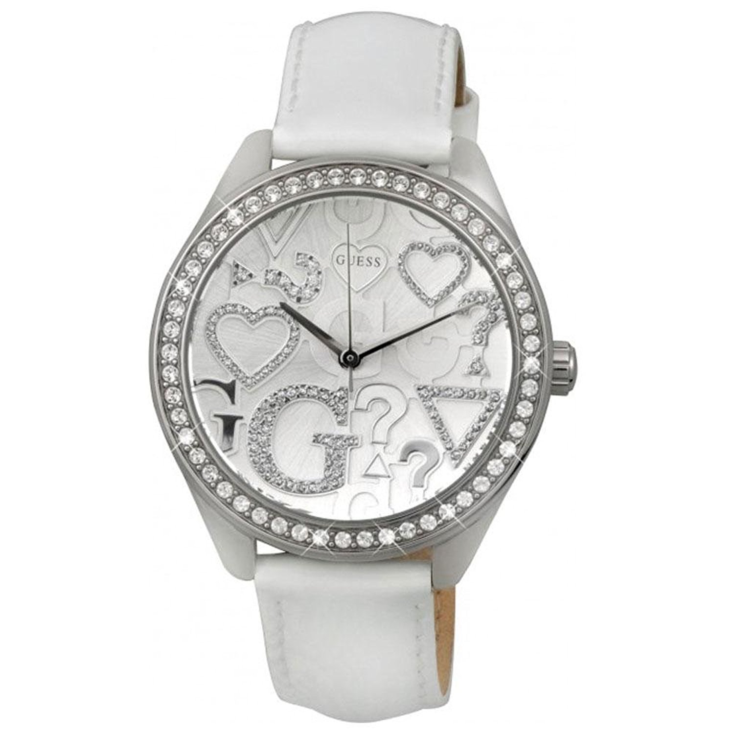 Guess Watches : W95139L1 White Dial Leather Women Watch