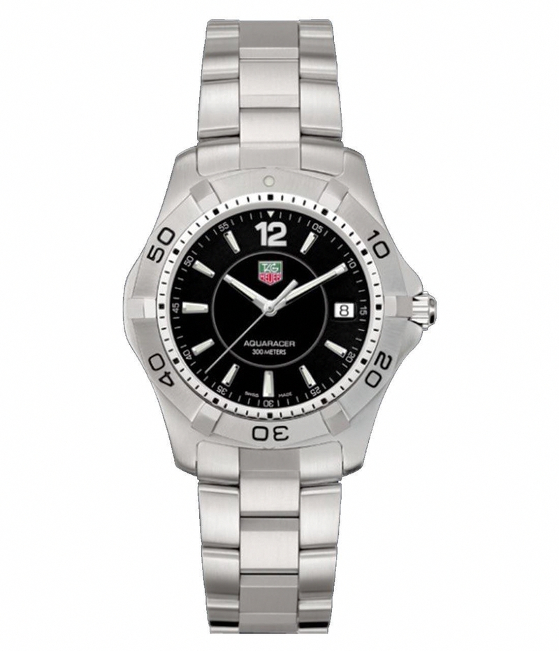 TAG Heuer Watches : WAF1110.BA0800 Quartz Black Dial Date 300M Stainless Steel Men Watch