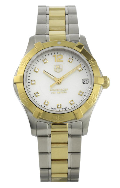 TAG Heuer Watches : WAF1320.BB0820 Quartz Diamond Dial Two Tone Stainless Steel Women Watch