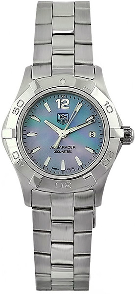 TAG Heuer Watches : WAF1417.BA0823 Blue Mother Of Pearl Dial Date Stainless Steel Women Watch