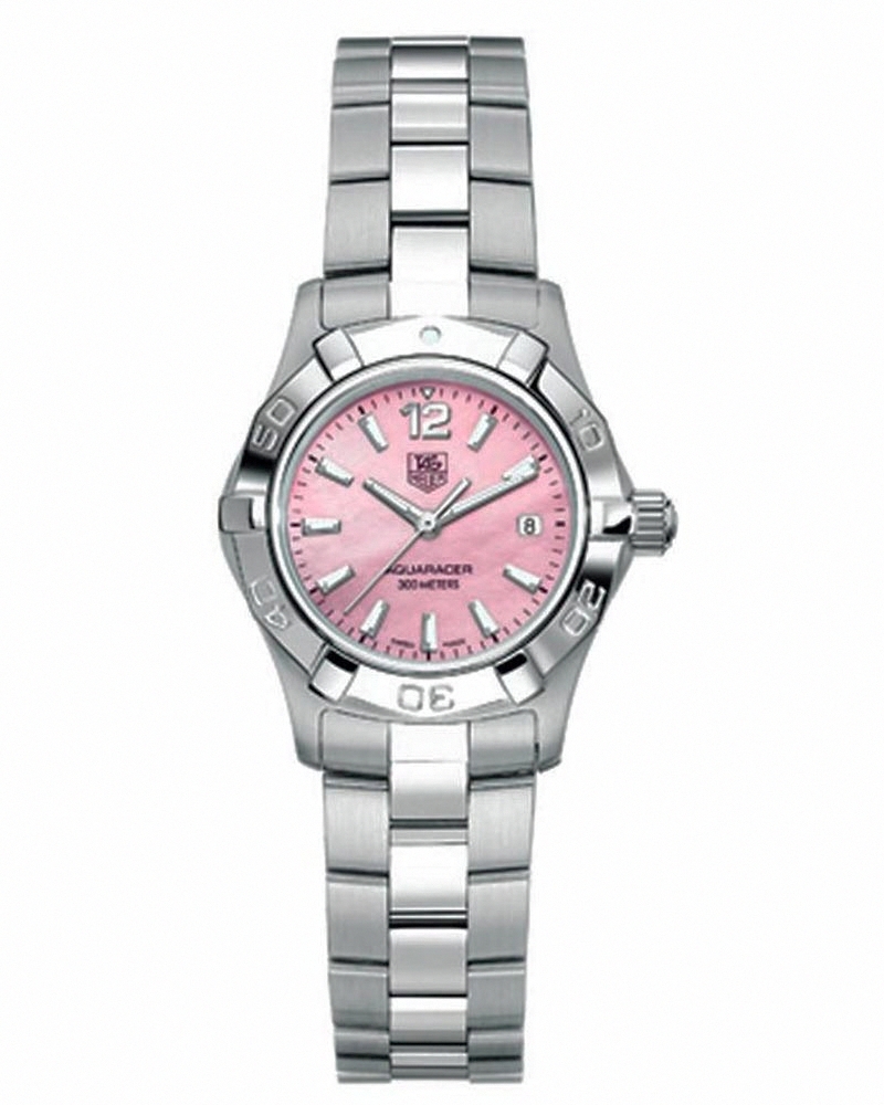 TAG Heuer Watches : WAF1418.BA0823 Swiss Quartz Pink Motther of Pearl Dial 300M Stainless Steel Women Watch