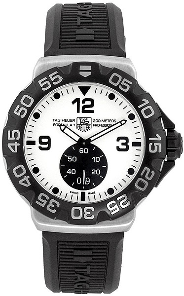 TAG Heuer Watches : WAH1011.BT0717 Swiss Quartz Grande Date Black Rubber Men Watch