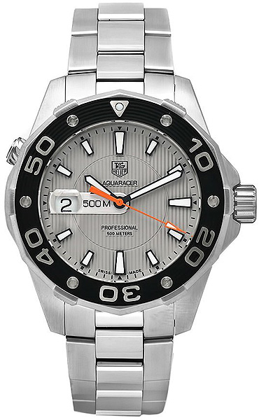TAG Heuer Watches : WAJ1111.BA0871 Swiss Quartz 500M Date Stainless Steel Men Watch