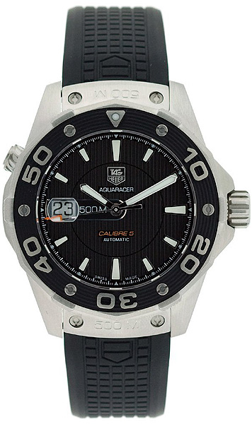 TAG Heuer Watches : WAJ2110.FT6015 Automatic 500m Black Rubber Men Watch