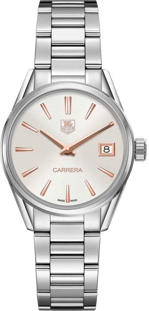 TAG Heuer Watches : WAR1312.BA0773 Quartz Mother of Pearl Dial Date Stainless Steel Women Watch
