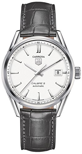 TAG Heuer Watches : WAR211B.FC6336 Silver Dial Crocodile Leather Band Men Watch