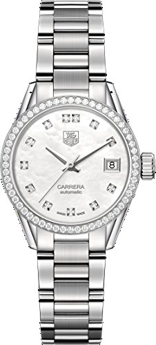 TAG Heuer Watches : WAR2415.BA0776 Automatic Calibre 9 Diamond Dial Diamond Bezel Stainless Steel Women Watch