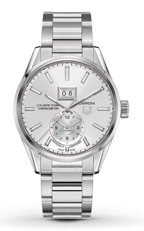 TAG Heuer Watches : WAR5011.BA0723 Automatic Calibre 8 Black Dial Stainless Steel Case And Bracelet Men Watch