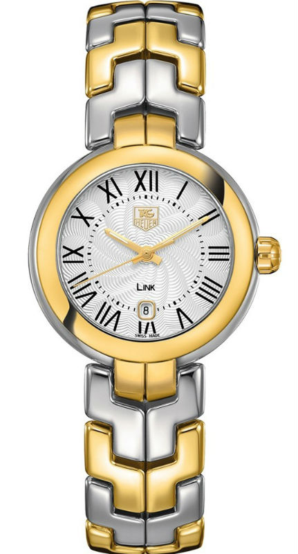 TAG Heuer Watches : WAT1352.BB0962 Quartz Silver Dial Date Stainless Steel and Gold Women Watch