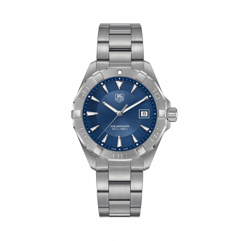 TAG Heuer Watches : WAY1112.BA0928 Quartz Blue Dial Date Stainless Steel Men Watch