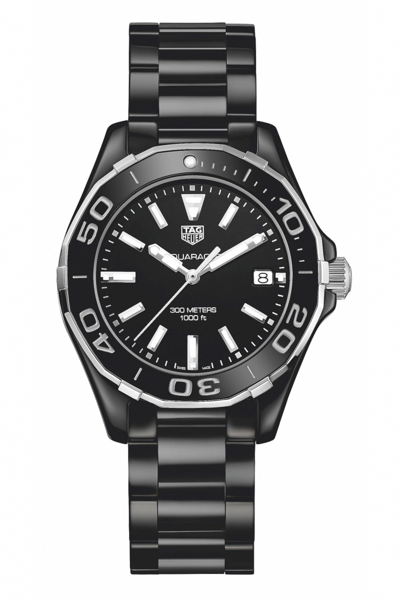 TAG Heuer Watches : WAY1390.BH0716 Quartz Analog Date Black Ceramic Women Watch