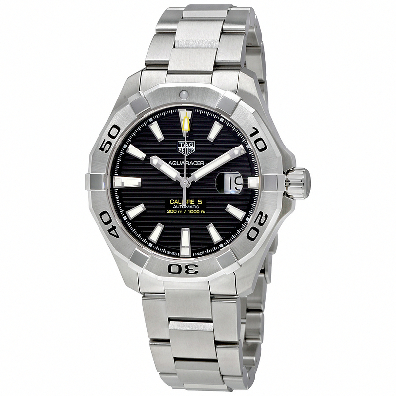 TAG Heuer Watches : WAY2010.BA0927 Automatic Black Dial Date Stainless Steel Men Watch
