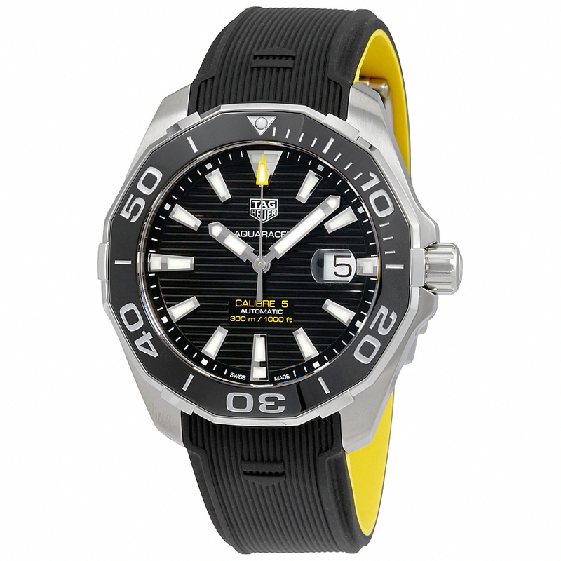 TAG Heuer Watches : WAY201A.FT6069 Automatic Date Black Rubber Men Watch