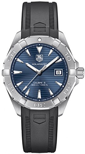 TAG Heuer Watches : WAY2112.FT8021 Blue-guilloche Dial Rubber Band Men Watch