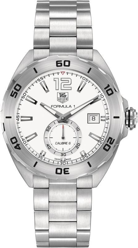 TAG Heuer Watches : WAZ2111.BA0875 Automatic Calibre 5 White Dial Date Stainless Steel Men Watch